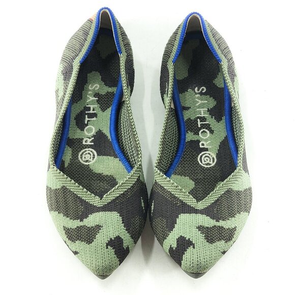 ROTHY'S The Point Green Camo Flats - Picture 1 of 7